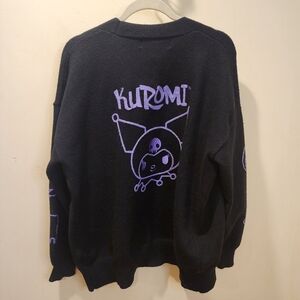 Hello Kitty and friends and Forever21 Kuromi Black Cardigan with Chain Detail L